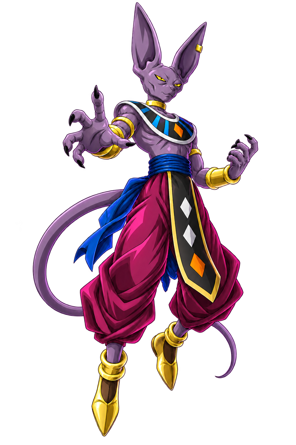 Beerus, Thần Hủy Diệt của vũ trụ 7 trong tạo hình Dragon Ball anime
